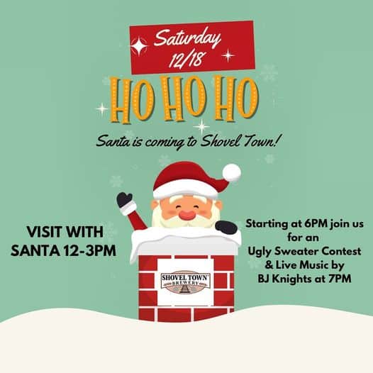 Santa, we know him!! 🤗🎅🏼 Tomorrow, Santa Claus will be at the Shovel Town Taproo